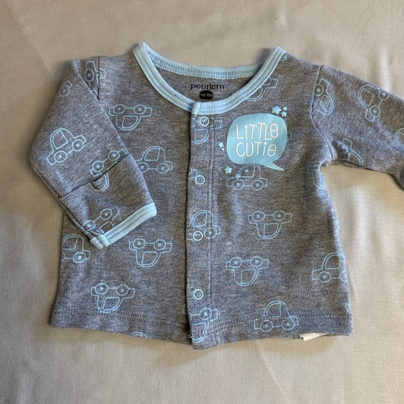 Petit Lem - Grey and Light Blue Kids Sweater/jacket - Picture 1 of 4